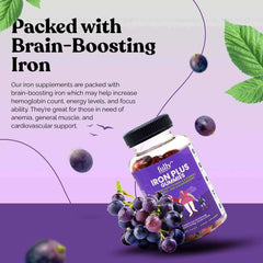Fully Nutritious Iron Plus gummies, packed with brain-boosting iron to support cognitive function and healthy red blood cells